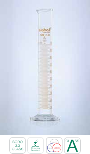 Measuring Cylinder with Round Base, Class-A, DIN/ISO