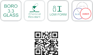 Amber Colour Beaker, Low Form, With Graduation & Spout