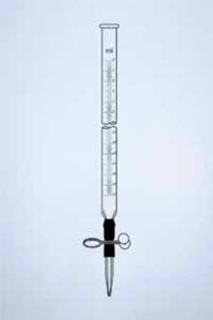 Burettes with Pinch Cock Rubber tubing and glass jet. Accuracy as per Class `B’