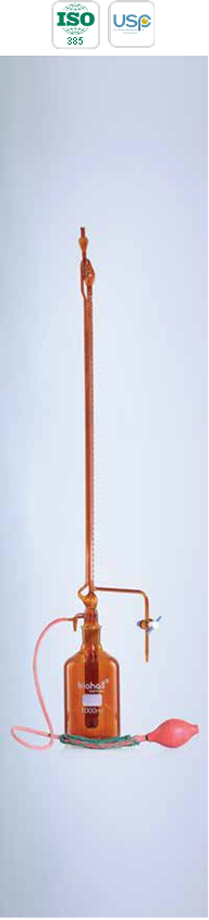 AMBER Automatic Burettes Class A PTFE Stopcock