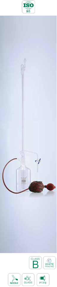 Automatic Burettes Class B, PTFE Stopcock