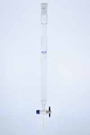 Chromatography Colum, PTFE Stopcock, Reinforced Top