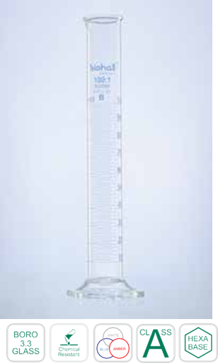 Measuring Cylinder Hexagonal Base - Class B