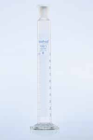 Mixing Cylinders with Glass stopper and Round Base Class B