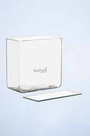 Jars, Rectangular, Museum, With Cover Soda Lime Glass