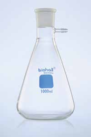 Flask, Plain Side Arm And Ground Socket