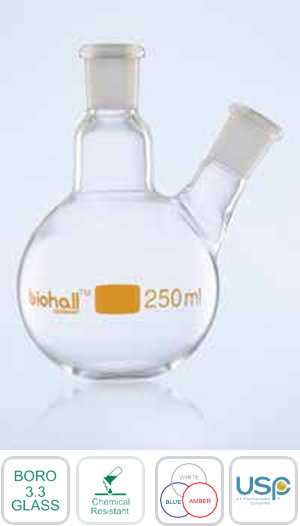 Flask Round Bottom, 2 Angular