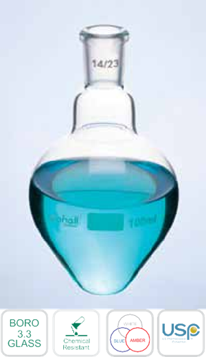 Flask Pear Shape, Single Neck