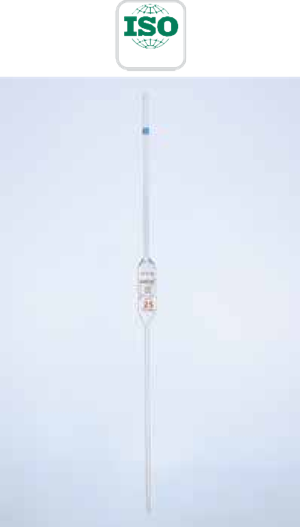 Volumetric pipette, Class A, brown graduation, 2 marks