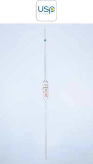 Volumetric Pipettes 1 mark, Class A, Batch Certificate, USP