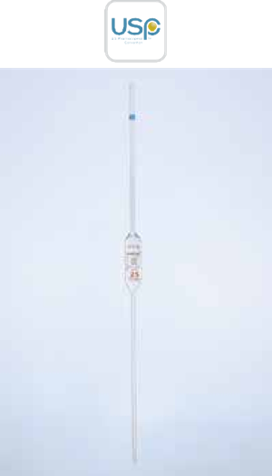 Volumetric Pipettes 1 mark, Class A, Individual Certificate, USP