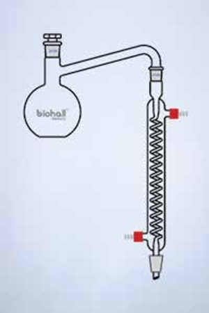 Distilling Apparatus, With Graham Condenser, Interchangeable Joints and Stopper (Phenol Distillation)